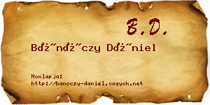 Bánóczy Dániel névjegykártya