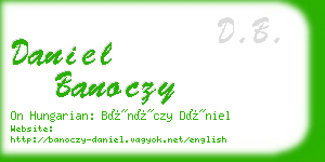 daniel banoczy business card